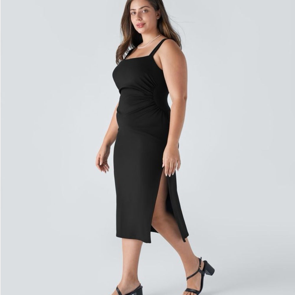 Softlyzero™ Airy Square Neck Ruched Dress